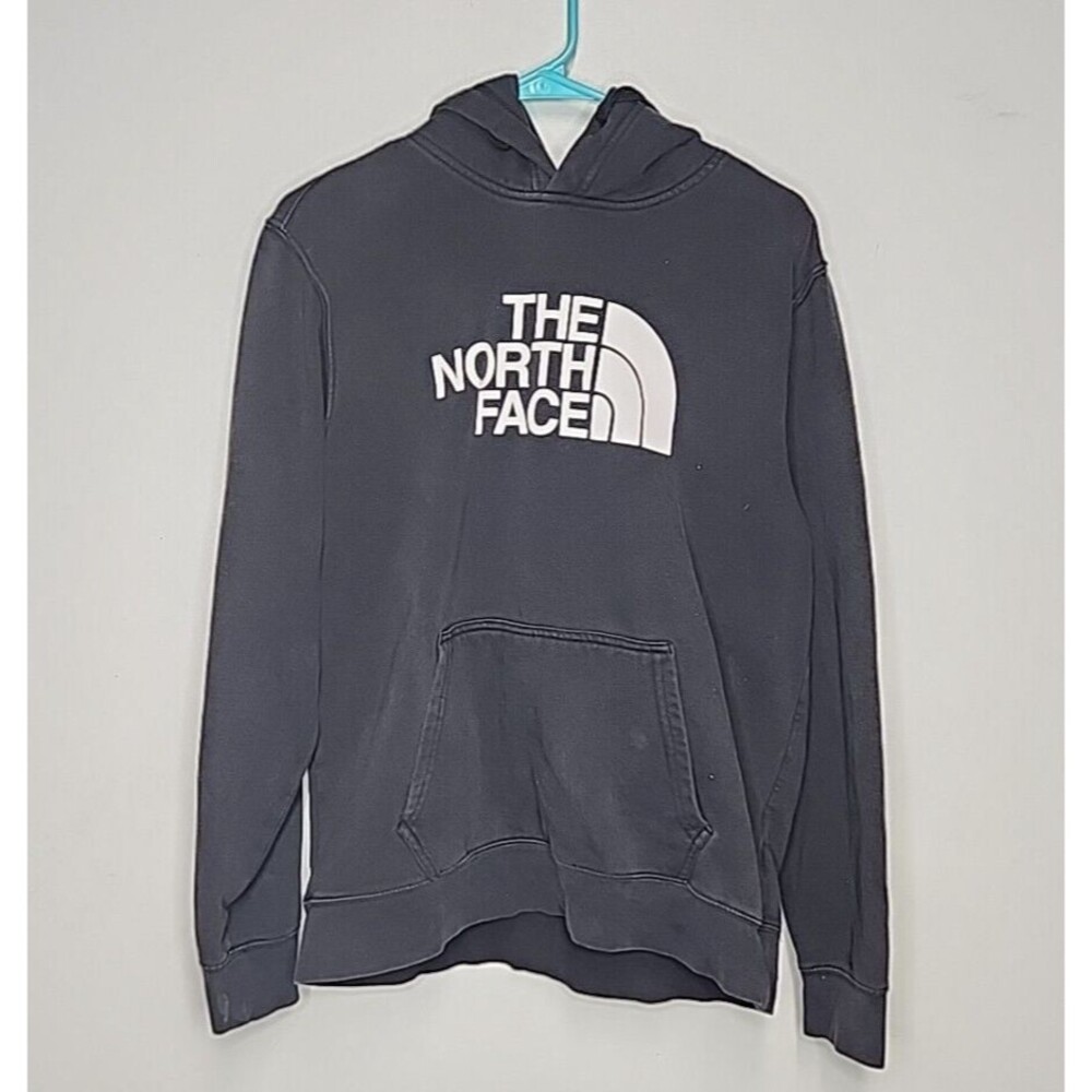 The North Face Hoodie Mens Medium Black Pullover Sweatshirt Sweater EUC